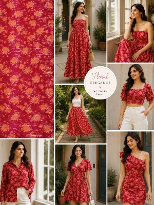 Poly chiffon lurax print