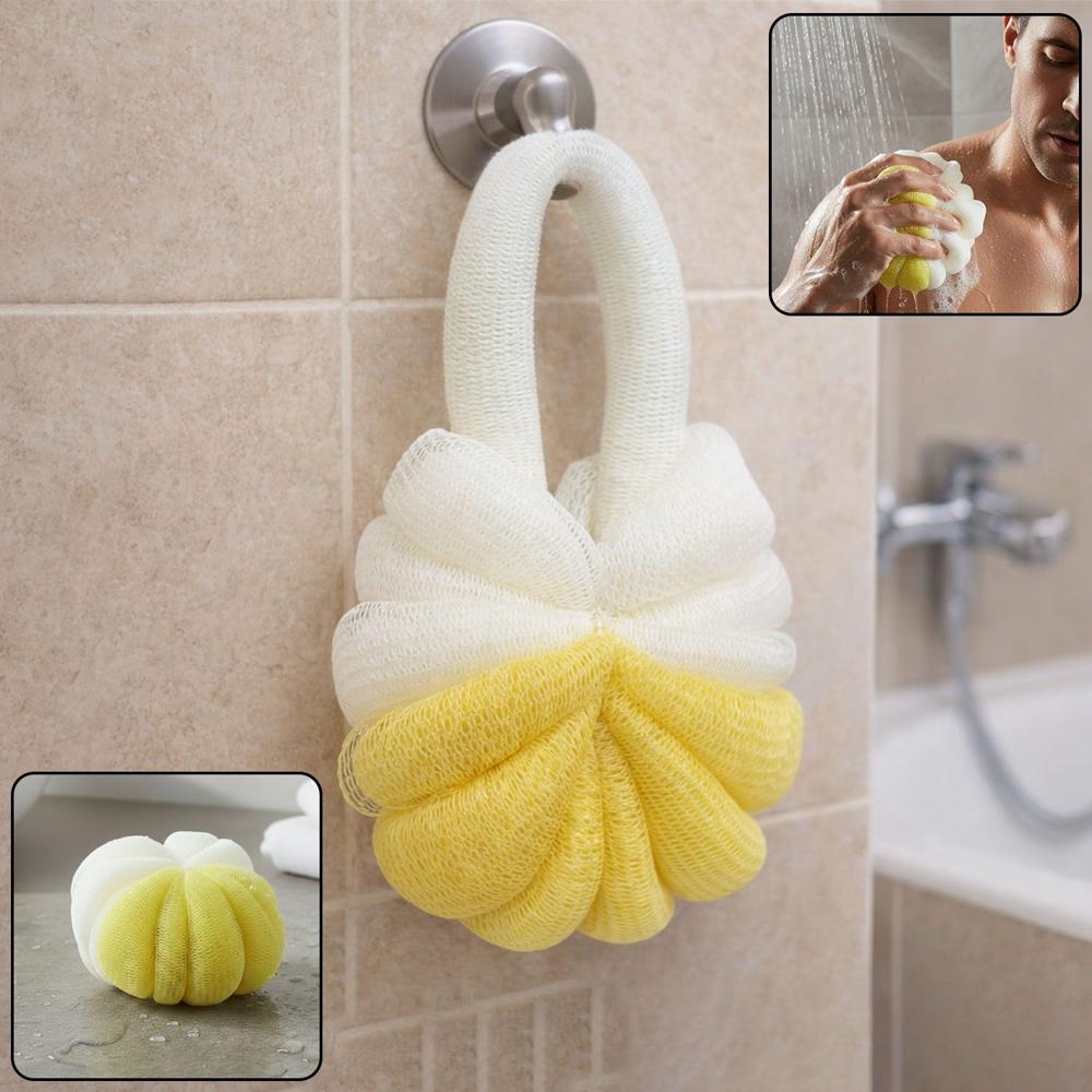 Dual Color Soft Mesh Bath Loofah Body Scrubber (1 Pc) - Age Group: As Per Product Requirement