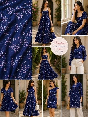 Poly Georgette Print Fabric - Fabric Type: Poleyster Geogette