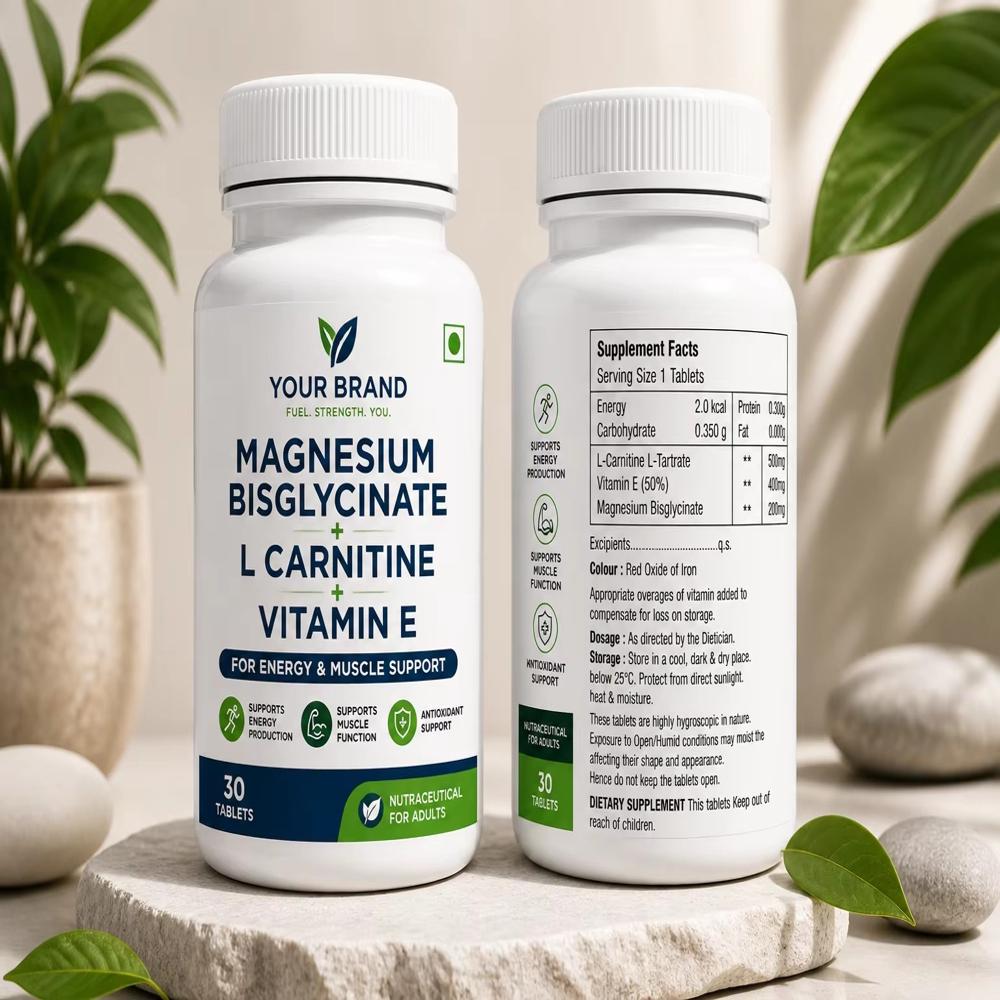 Magnesium Bisglacinate, L- Carnitine & Vitamin E Tablets
