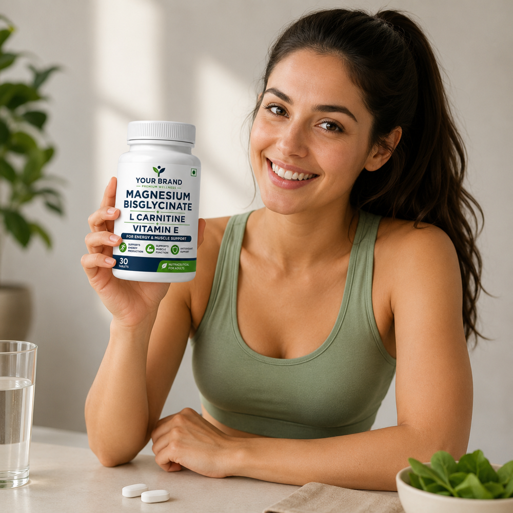 Magnesium Bisglacinate, L- Carnitine & Vitamin E Tablets