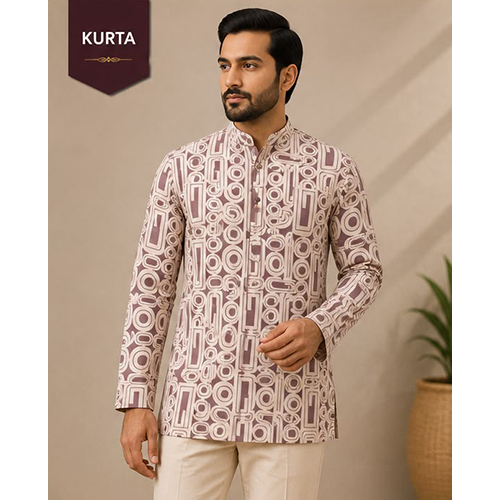 Design No 1615 Printed Mauve Color Kurta