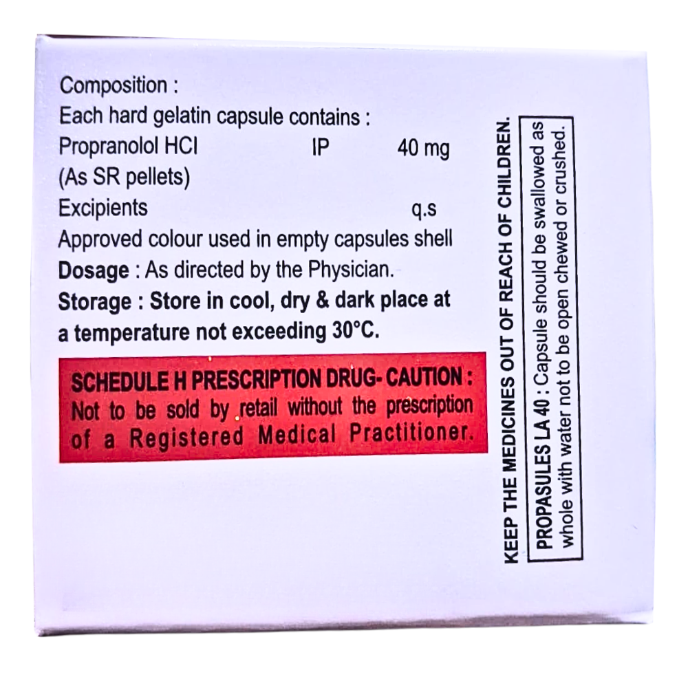 Propranolol Hydrochloride Sustained Release Capsules IP
