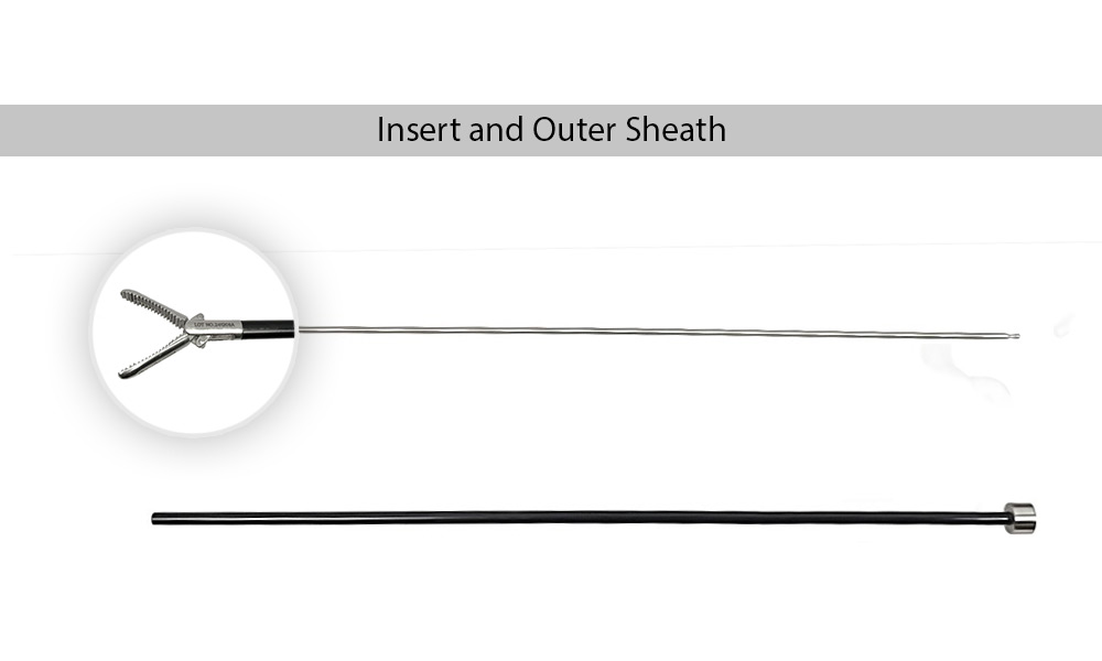 Ovi-Duct Grasping Forceps 5mm, 36cm with Ratchet Handle