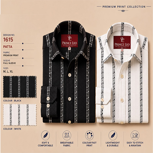 Design No 1615 Premium Dobby Print Shirt