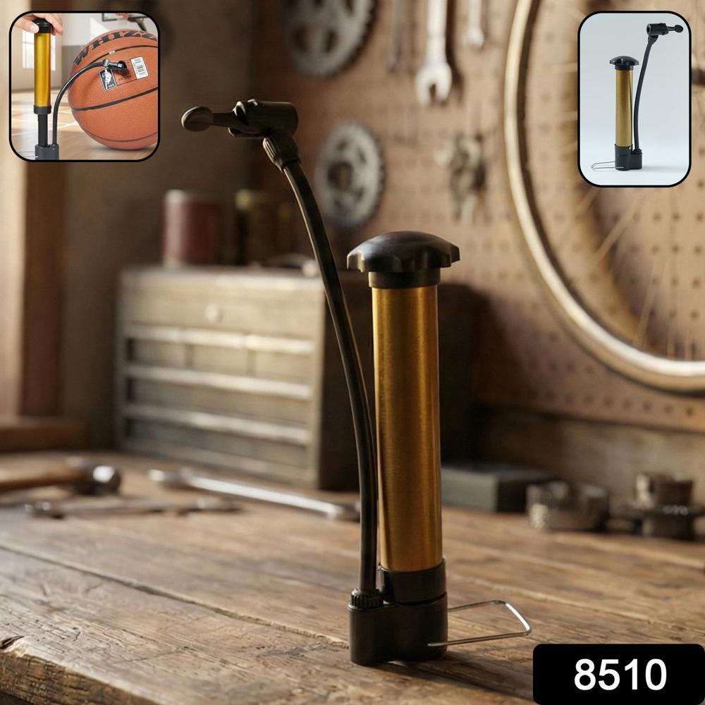 Mini Hand Air Pump Portable Metal High-Pressure Inflator for Sports (1 Pc)
