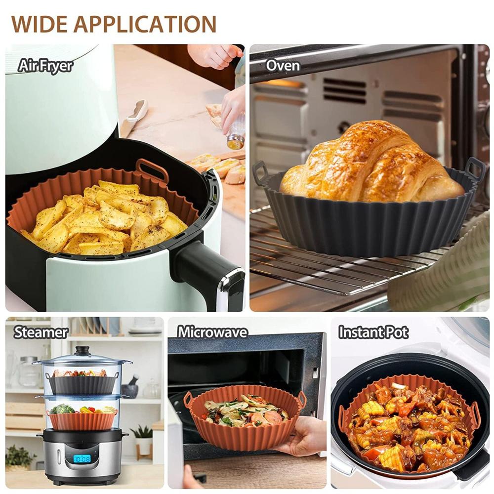 Round Silicone Basket Baking Tray Pack of 6