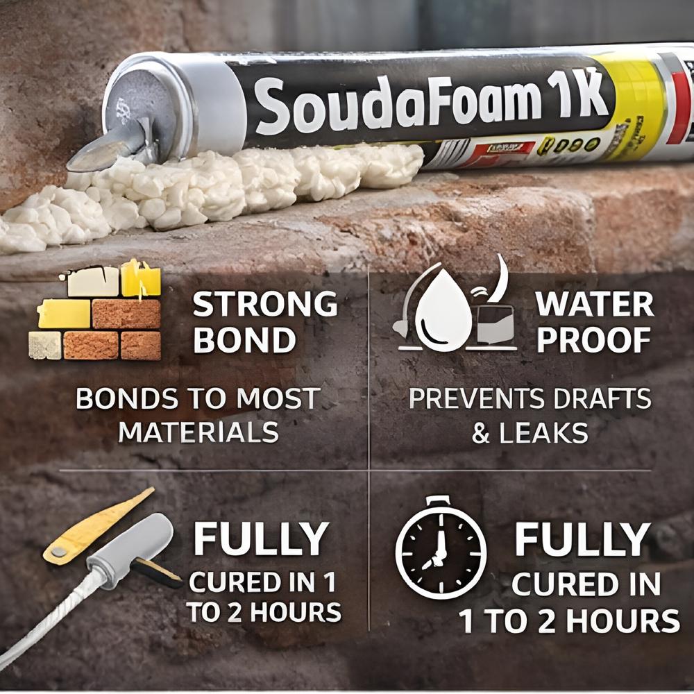 Multipurpose Pu Foam - Application: Soudafoam 1k Polyurethane Adhesive Is A High-performance