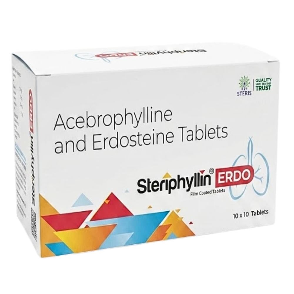 Acebrophylline And Erdosteine Tablets - Brand Name: Steriphyllin Erdo