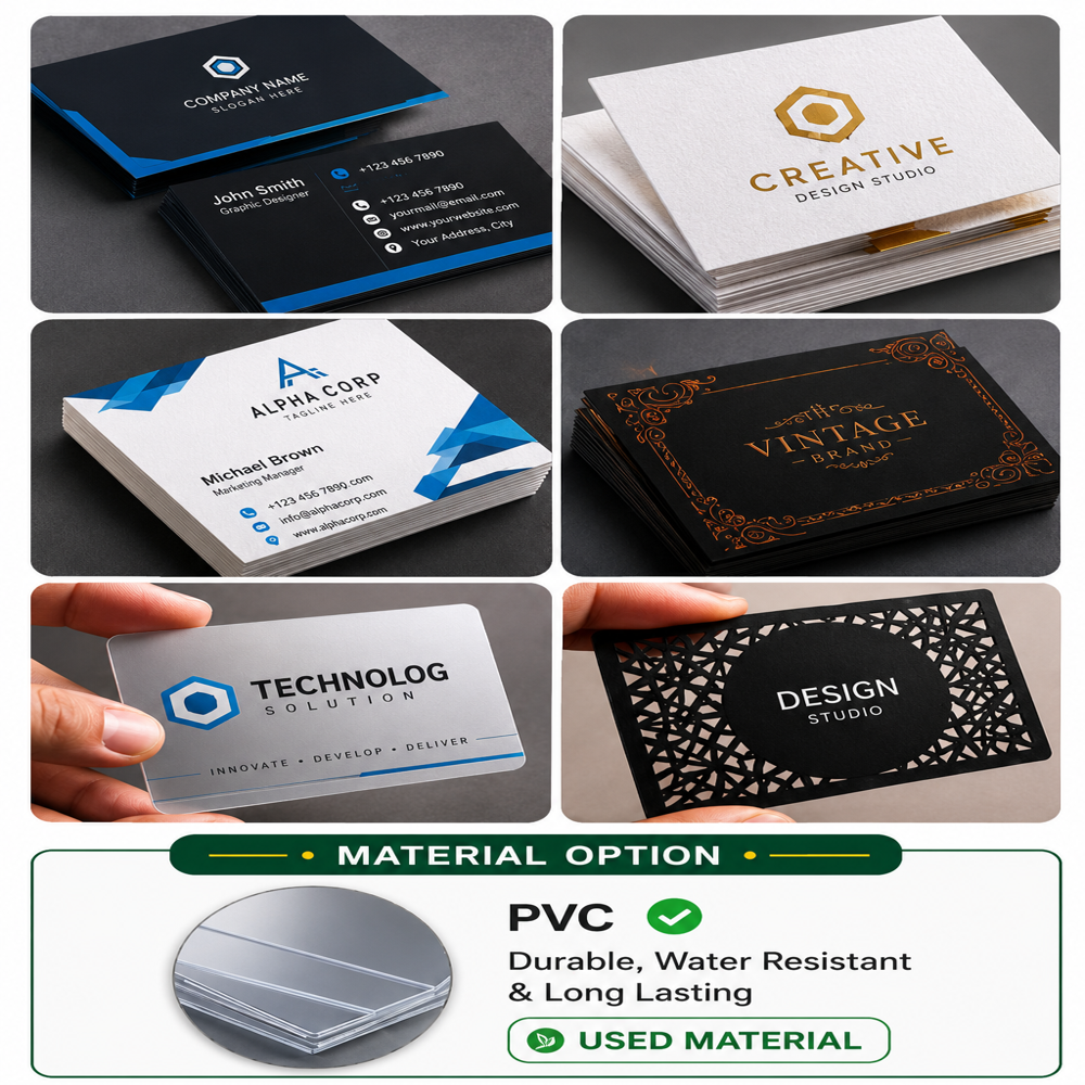 UV Printed PVC Business Card , PVC Visiting Card, Business Card Printing, 