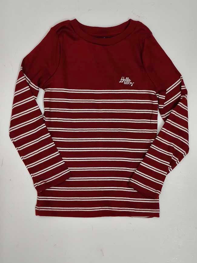 G22307 | Sergent Major Girls Longsleeve Striped T-Shirt