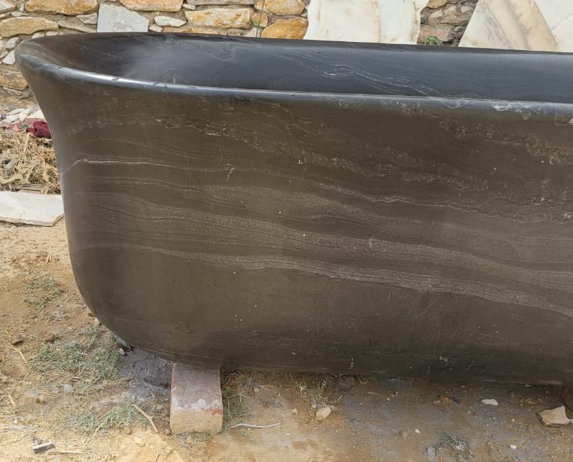 Black Beslana Marble Premium Bath Tub