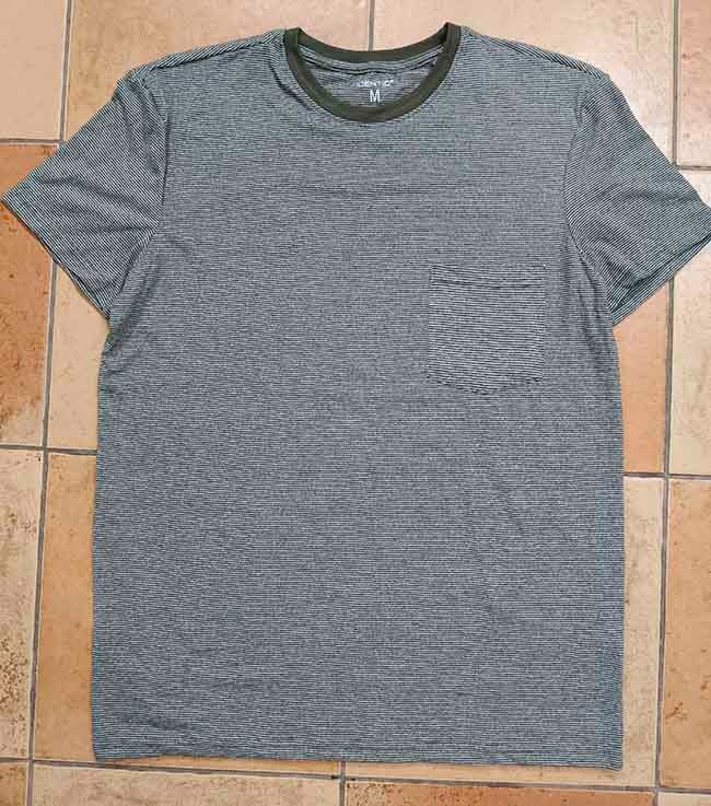 M11712 | Identic Mens Pin Striped Pocket T-Shirt