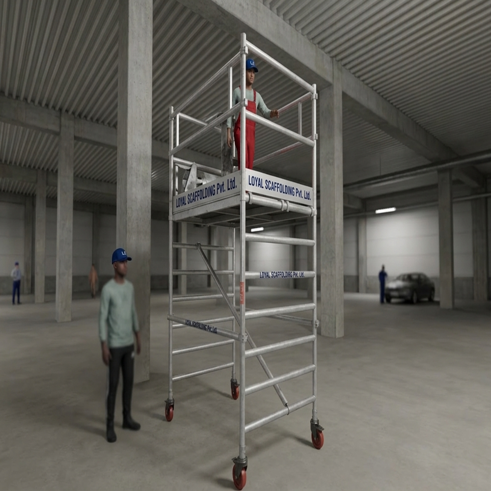 16 Mtr Scaffolding Tower - Color: Silver/grey