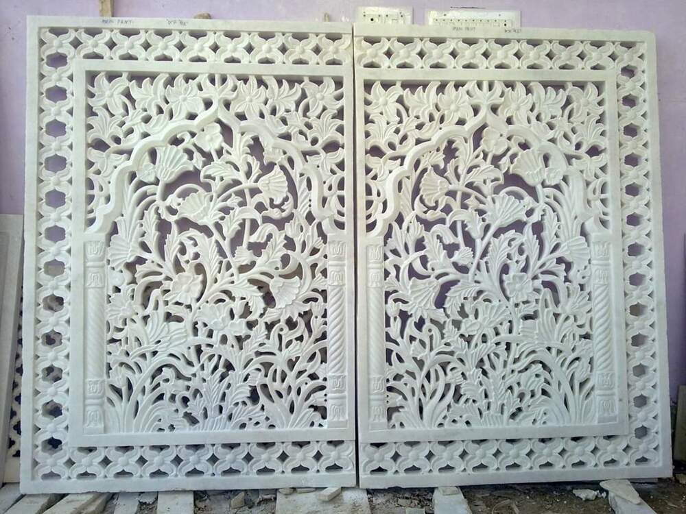 White Marble Premium Luxury Exterior Railling Jali