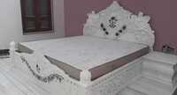 Royal Classic Look White Makrana Marble Bed