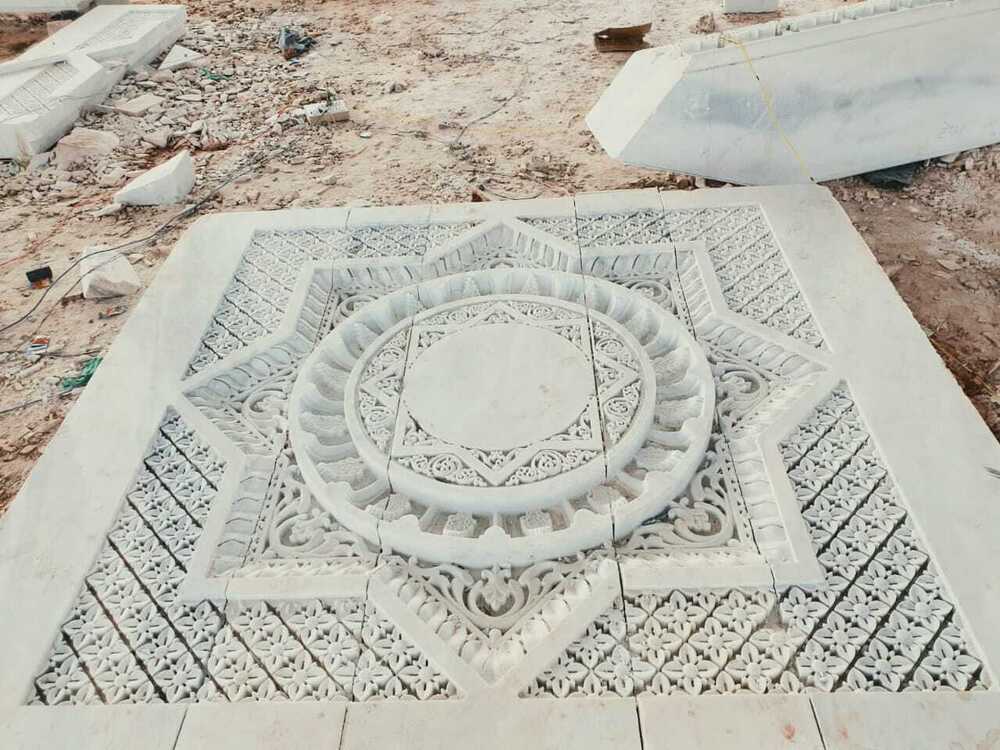 White Marble False Ceiling