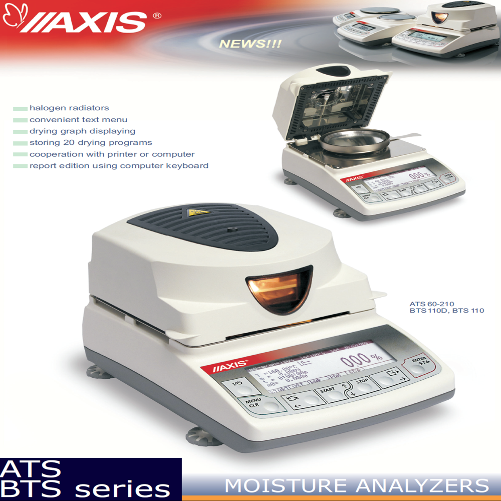 Moisture Analyzer ( Mb103/ats 60) - Accuracy: 100 %