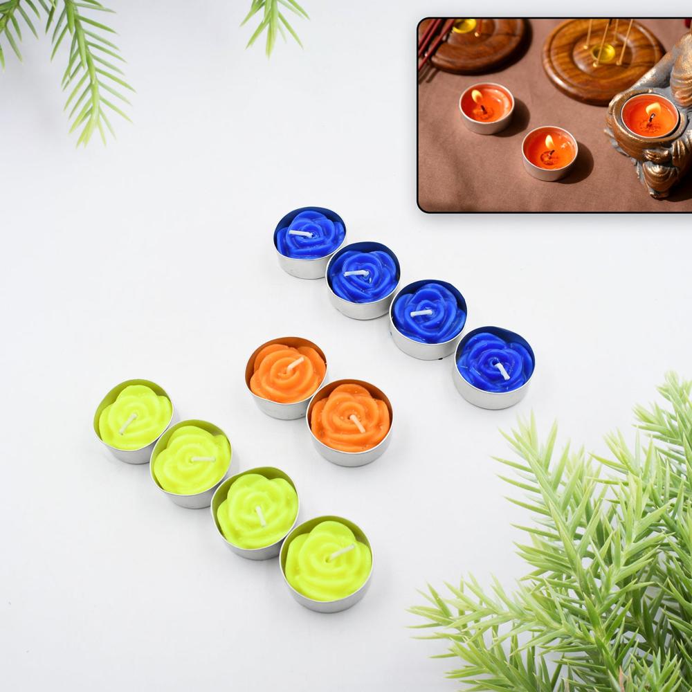 Rose Flower Tealight Candles (Pack Of 10 Pcs.) - Application: As Per Product Requirement