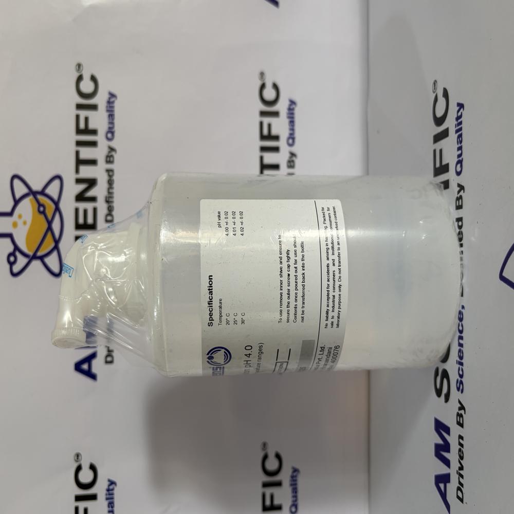 Buffer Solution Ph 4.0 550ml Qualigens - Application: Laboratory