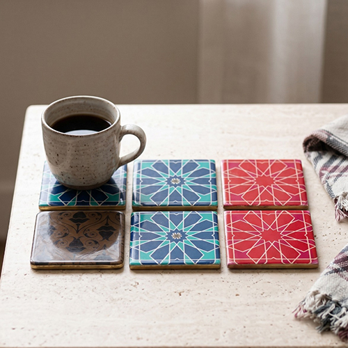 Tea Coaster - Color: Multicolored (Blue