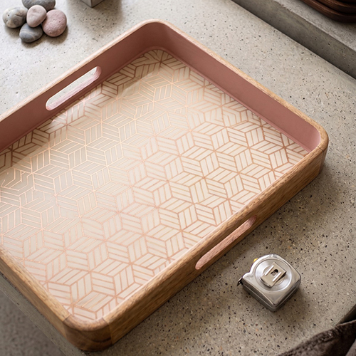 03_Wooden Tray With Enamel Finish