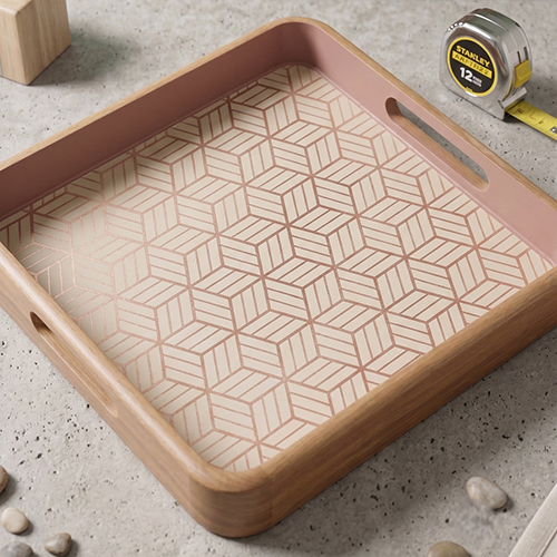 04_Wooden Tray With Enamel Finish