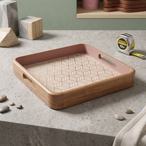 05_Wooden Tray With Enamel Finish