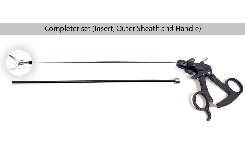 Micro Scissors 5mm, 26cm with Handle