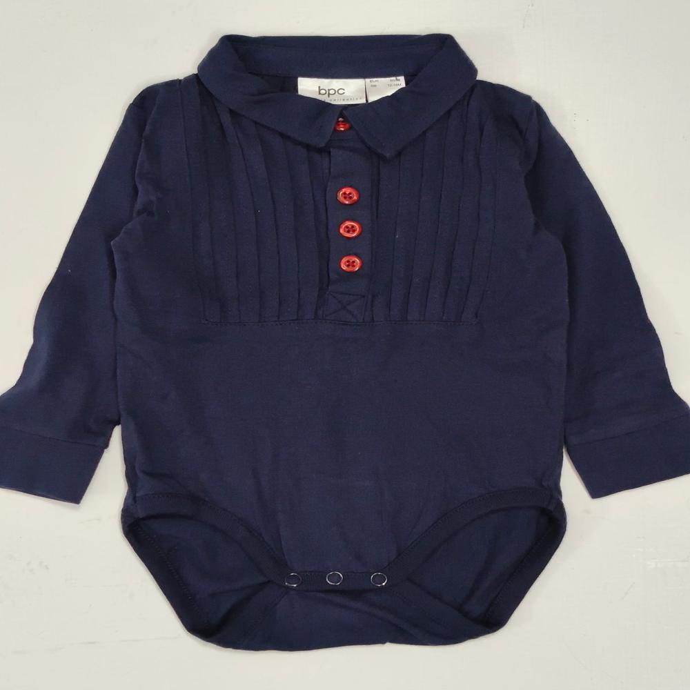 b.p.c Baby Bodysuits Polo Collar