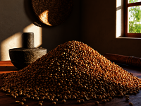 Organic Coriander Seeds - Color: Light Brown To Yellowish Brown