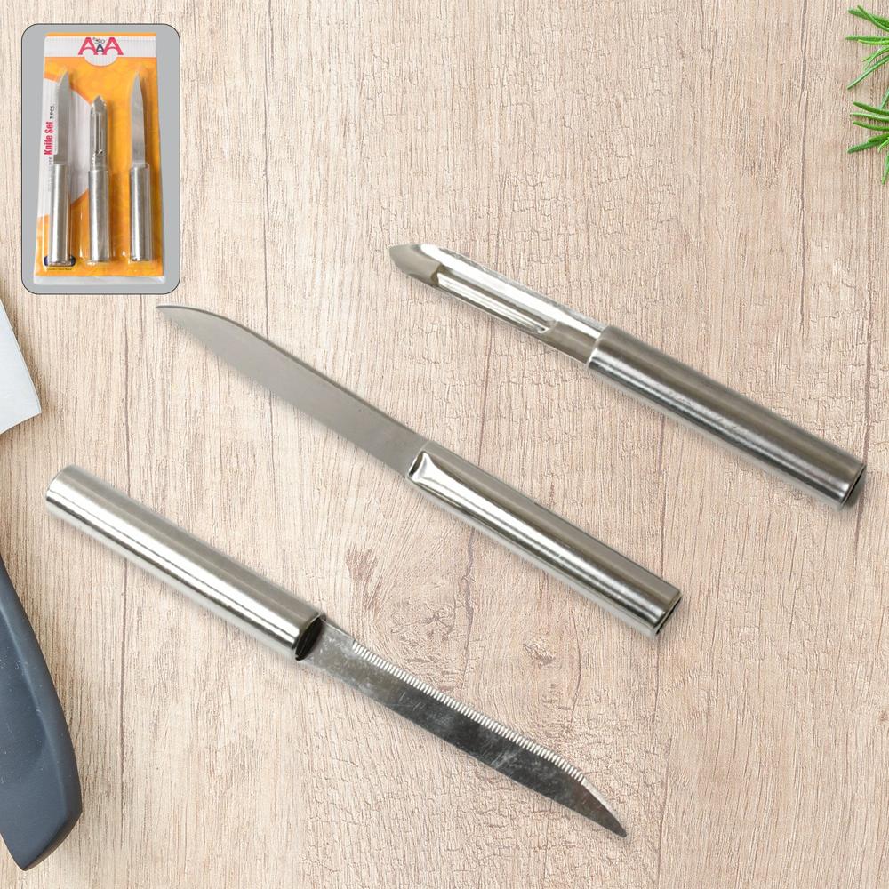 Stainless Steel Multipurpose Sharp Cutting Knife For Fruit Meat Vegetables 3 Pc - Application: As Per Product Requirement