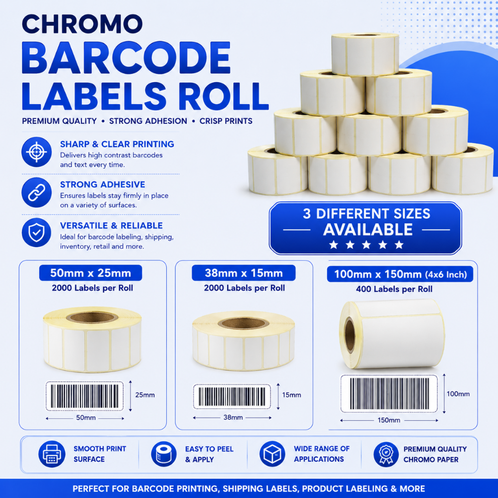 Chromo Barcode Labels Roll