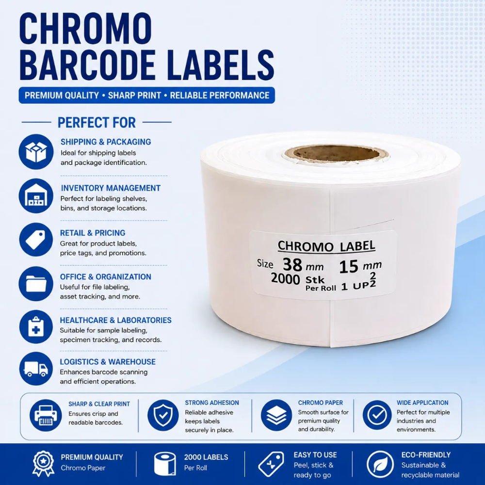Chromo Barcode Labels Roll