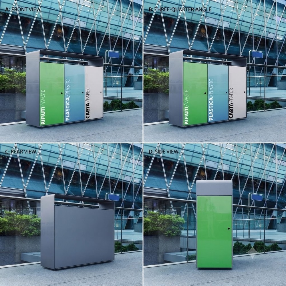 Modern  steel Dustbin