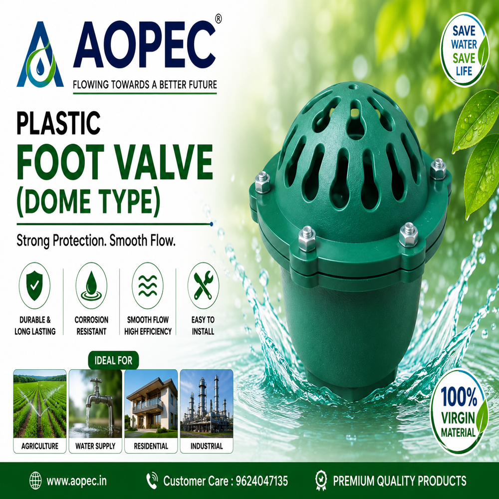 Plastic Foot Valve - Color: Green