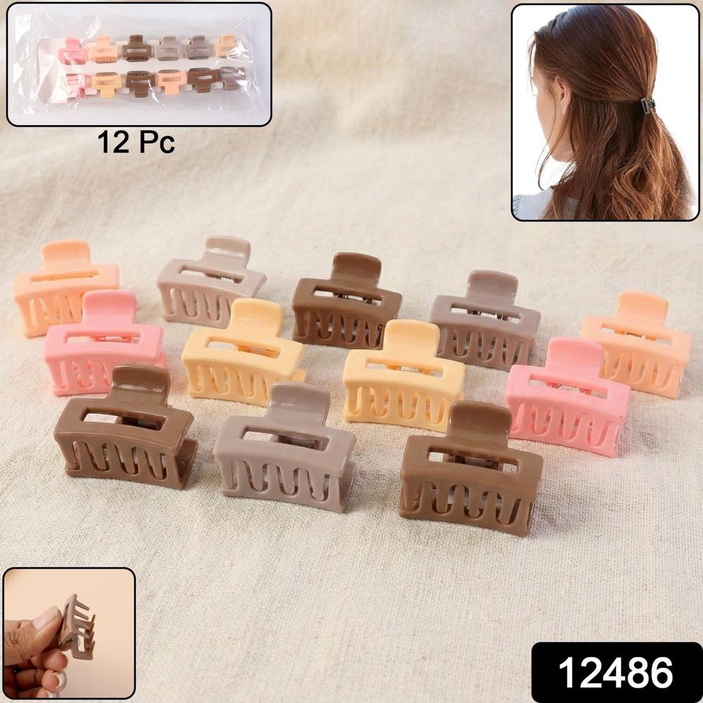 Stylish Mini Hair Claw Clips Set, 12 Pc - Application: As Per Product Requirement