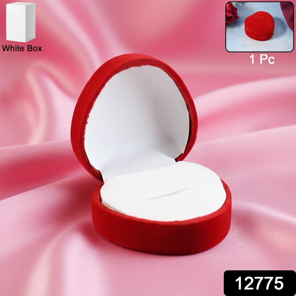 Premium Heart-Shaped Velvet Jewellery Ring Box (1 Pc) - Age Group: As Per Product Requirement