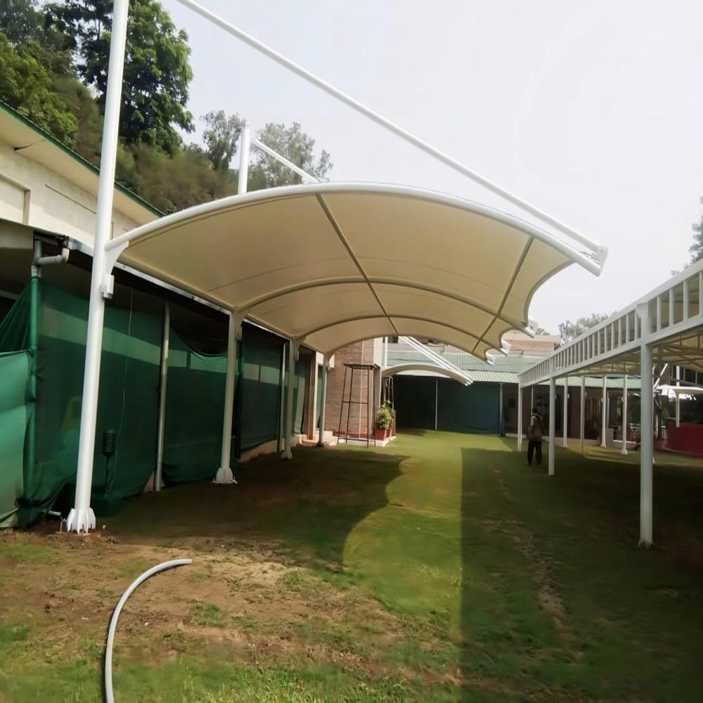 Car Parking bend rafter design tensile