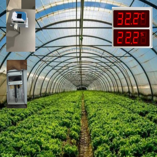 Temperature and humidity controller and jumbo display for green room applications