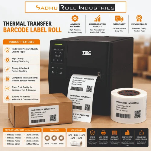 Thermal Transfer Barcode Label Roll