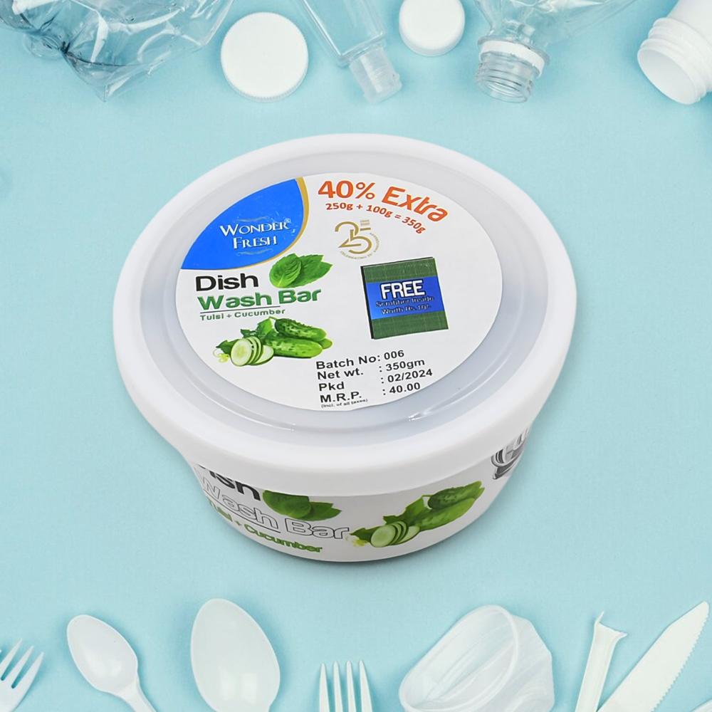 Fresh Mix Flavor Dishwash Bar With Super Scrubber Dishwashing Solution 350 Gm - Application: As Per Product Requirement