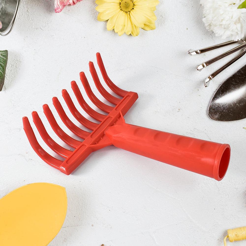Heavy Duty Plastic Garden Hand Rake 9-Tooth Cultivator Tool (1 Pc) - Application: As Per Product Requirement