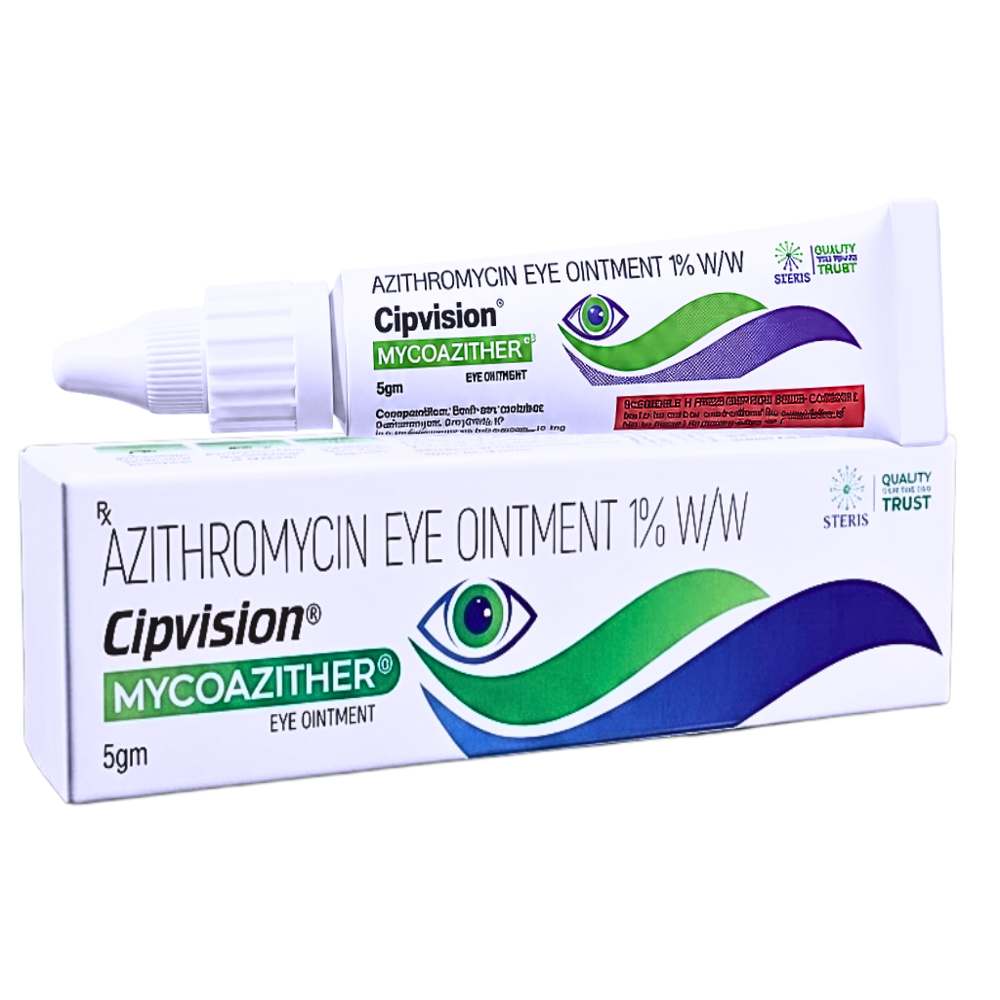Azithromycin Eye Ointment 1% W/w - Brand Name: Cipvision Mycoazither