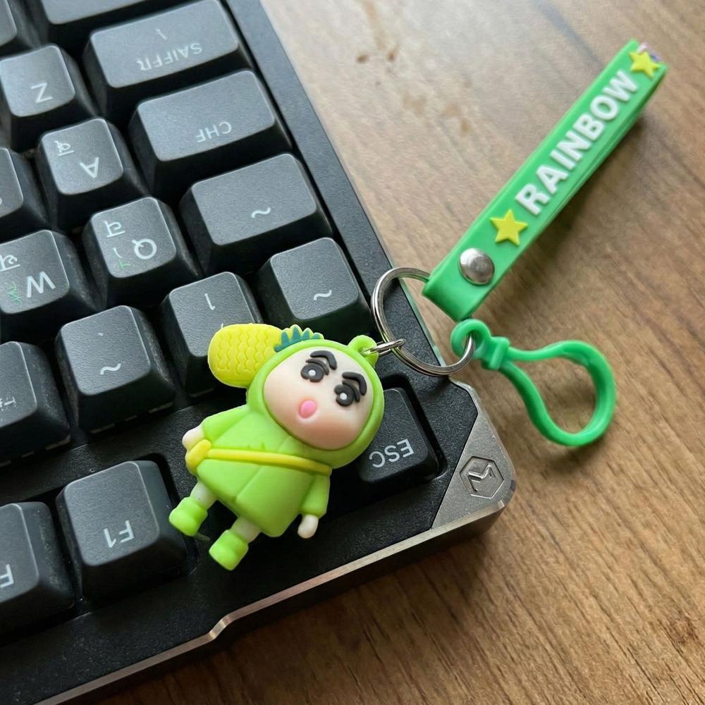 Cute Cartoon Doll Keychain With Strap And Pineapple Charm (1 Pc) - Application: As Per Product Requirement