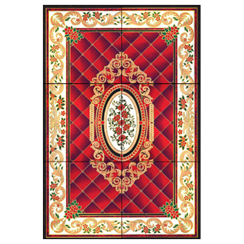 6001 Red Rangoli Collection Tile