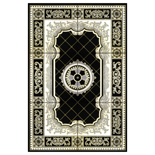 6004 Black Rangoli Collection Tile