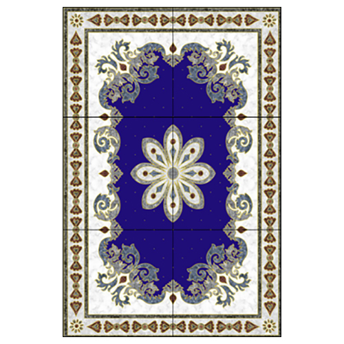 6061 Blue Rangoli Collection Tile