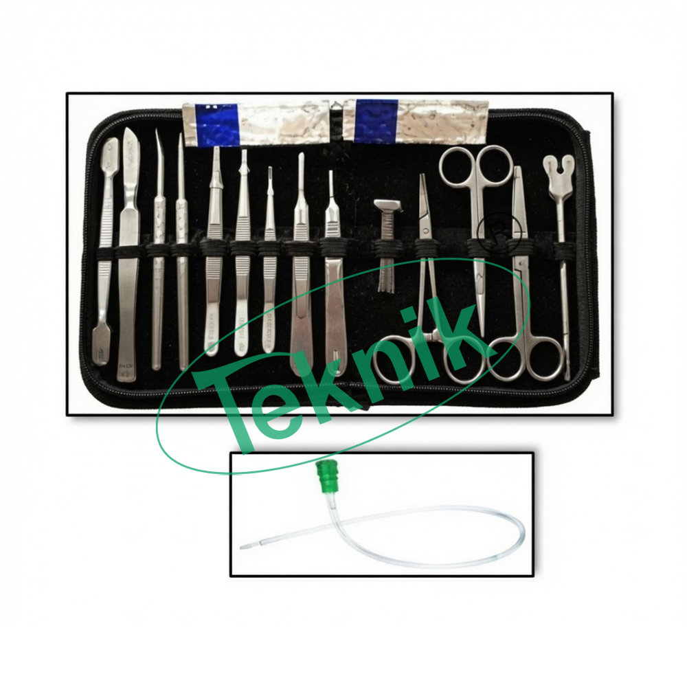 Dissection Kit - Stainless Steel Instruments, General Lab Equipment Usage | Complete Set For Educational And Research Applications