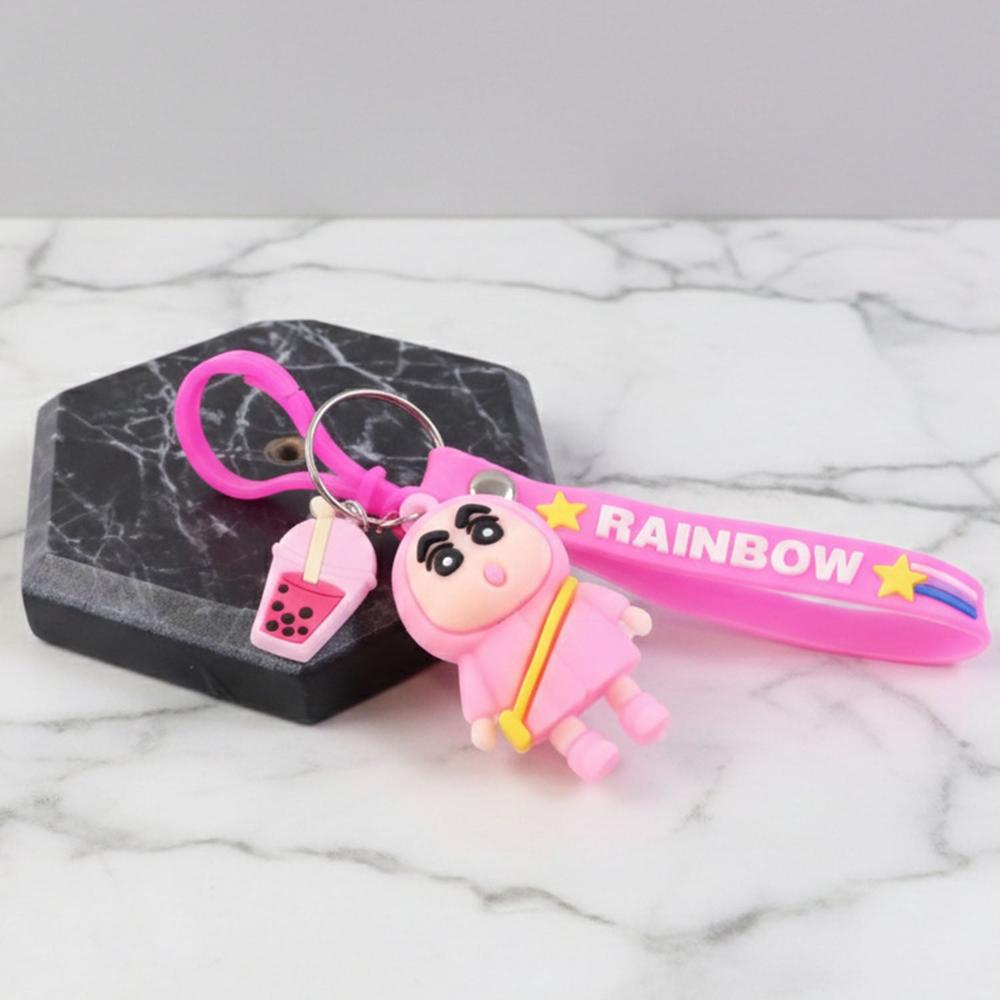 Cute Cartoon Character Rainbow Strap Keychain (1 Pc) - Application: As Per Product Requirement